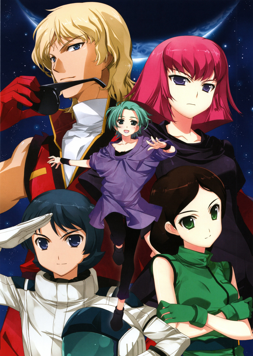 absurdres char_aznable emma_sheen four_murasame fujima_takuya gundam haman_karn highres kamille_bidan quattro_bajeena quattro_vageena zeta_gundam