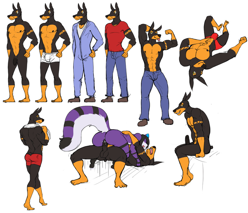 balls butt canine clothed clothing doberman dog erection female flaccid flexing forsakenmaddness half-dressed lemur male mammal model_sheet muscles nude penis ritts roland sex shirt straight topless towel underwear uniform