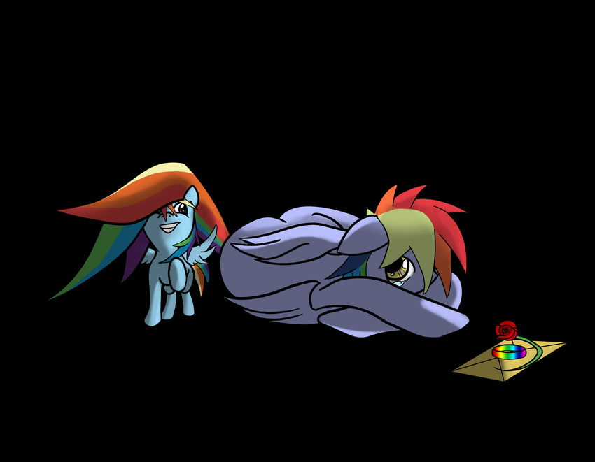 absurd_res alpha_channel blackstaress bracelet crying duo equine father_and_daughter female feral flower friendship_is_magic hair hi_res horse jewelry letter male mammal multi-colored_hair my_little_pony pegasus plain_background pony purple_eyes rainbow_dad rainbow_dash_(mlp) rainbow_hair rose tear tears transparent_background upset wings yellow_eyes young