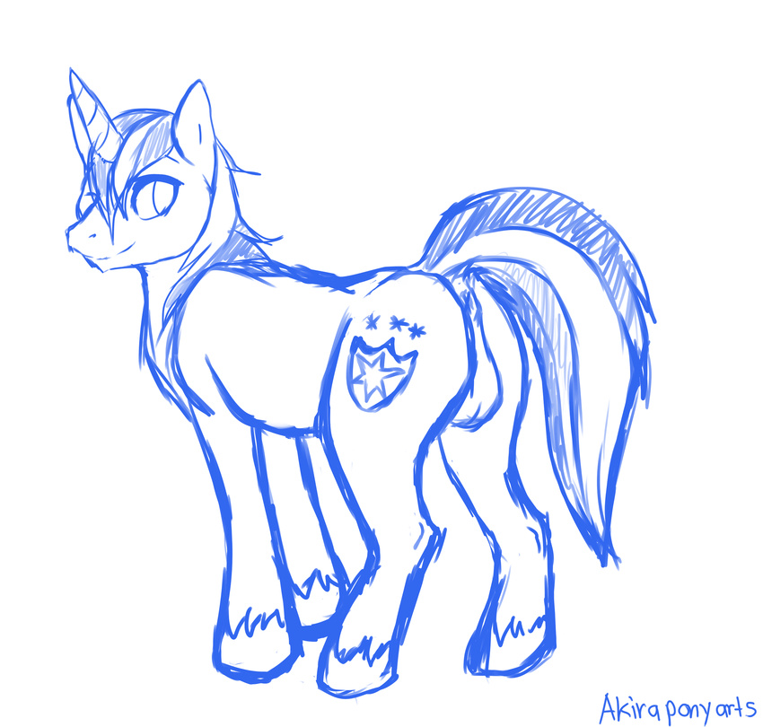 akiraponyarts armor blue_and_white butt candyfoxy equine feral friendship friendship_is_magic hi_res horn horse is little looking_at_viewer magic male mammal my my_little_pony one_eye_closed plain_background pony shining shining_armor_(mlp) sketch solo unicorn white_background wink