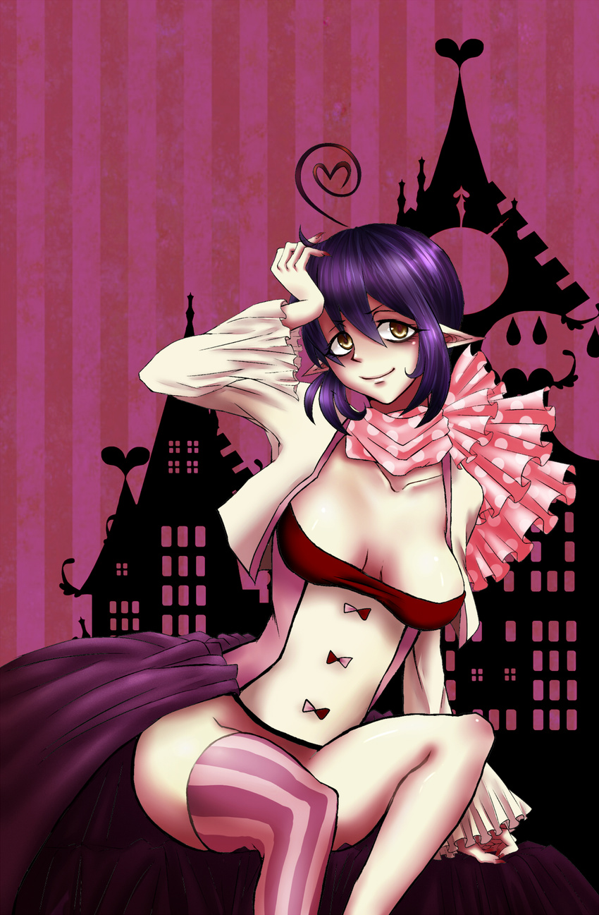 ao_no_exorcist breasts dress genderswap highres mephisto_pheles pointy_ears short_hair