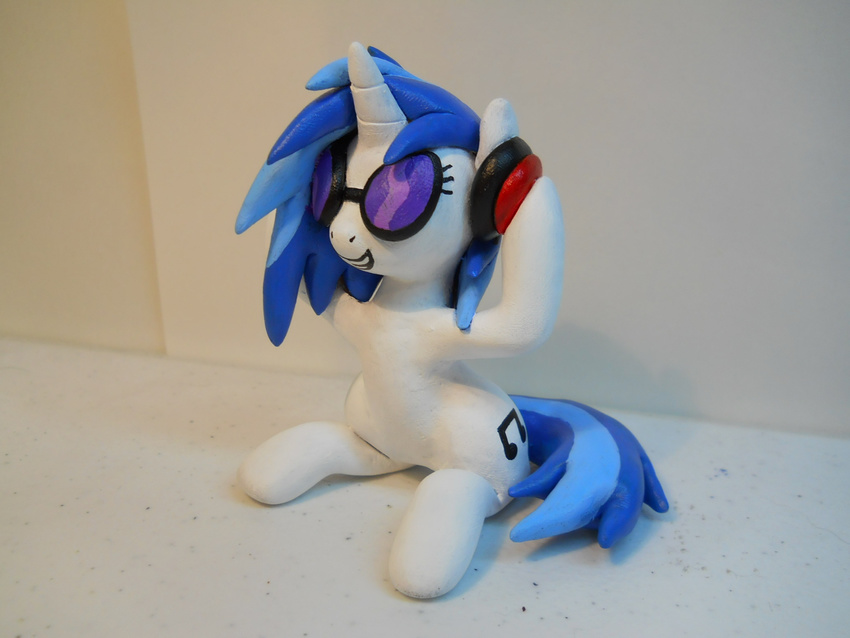 absurd_res cutie_mark equine eyewear female feral friendship_is_magic glasses headphones hi_res hoikarnage horn horse mammal model my_little_pony photo pony real sitting smile solo sunglasses unicorn vinyl_scratch_(mlp)