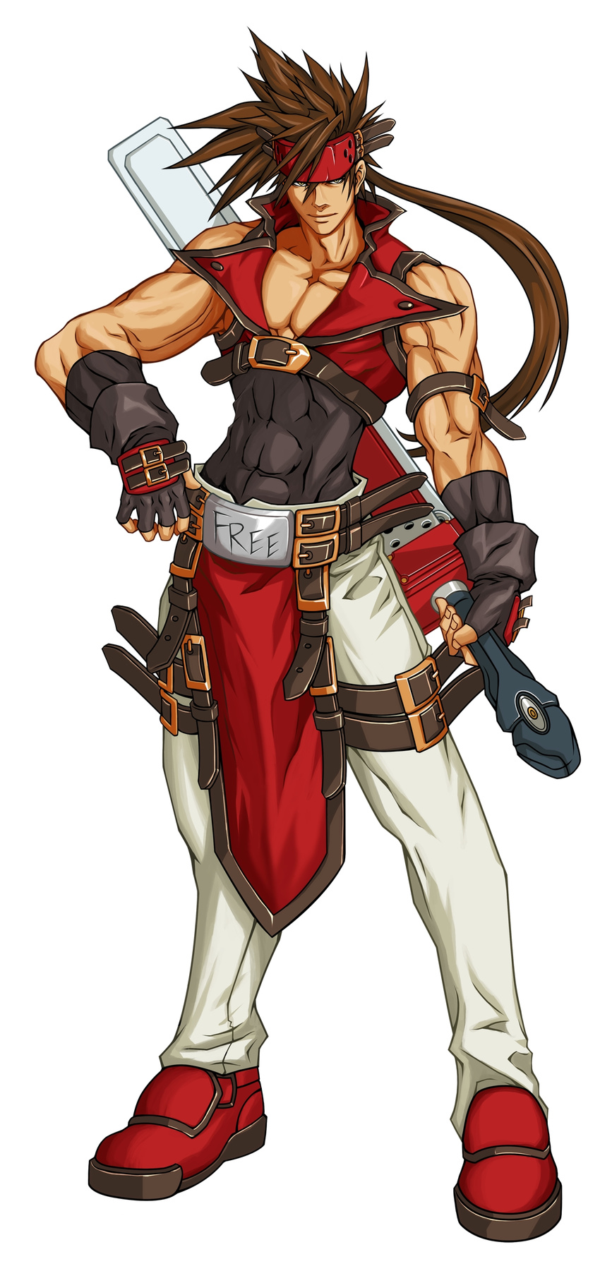 absurdres guilty_gear highres male_focus non-web_source official_art sol_badguy solo sword weapon