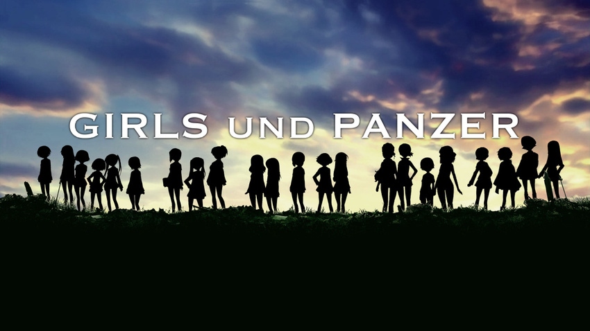 akiyama_yukari band_of_brothers caesar_(girls_und_panzer) cloud cloudy_sky copyright_name erwin_(girls_und_panzer) girls_und_panzer hand_on_hip isobe_noriko isuzu_hana kadotani_anzu kawanishi_shinobu kawashima_momo kondou_taeko koyama_yuzu long_hair maruyama_saki multiple_girls nishizumi_miho oono_aya oryou_(girls_und_panzer) outdoors parody ponytail reizei_mako saemonza sakaguchi_karina sasaki_akebi sawa_azusa shirokura_(nicoseiga) short_hair silhouette sky takebe_saori twilight twintails utsugi_yuuki yamagou_ayumi