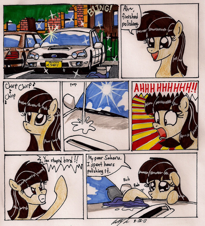 angry car equine f&aelig;ces female mammal my_little_pony newyorkx3 pegasus subaru wild_fire_(mlp) wildfire_(mlp) wings