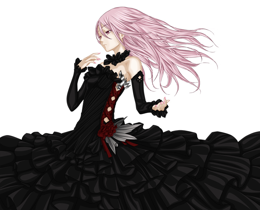 dress guilty_crown redjuice transparent_png vector_trace yuzuriha_inori