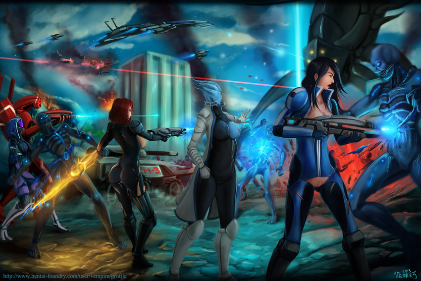 asari ashley_williams commander_shepard femshep husk liara_t'soni mass_effect quarian tali'zorah_nar_rayya vempire