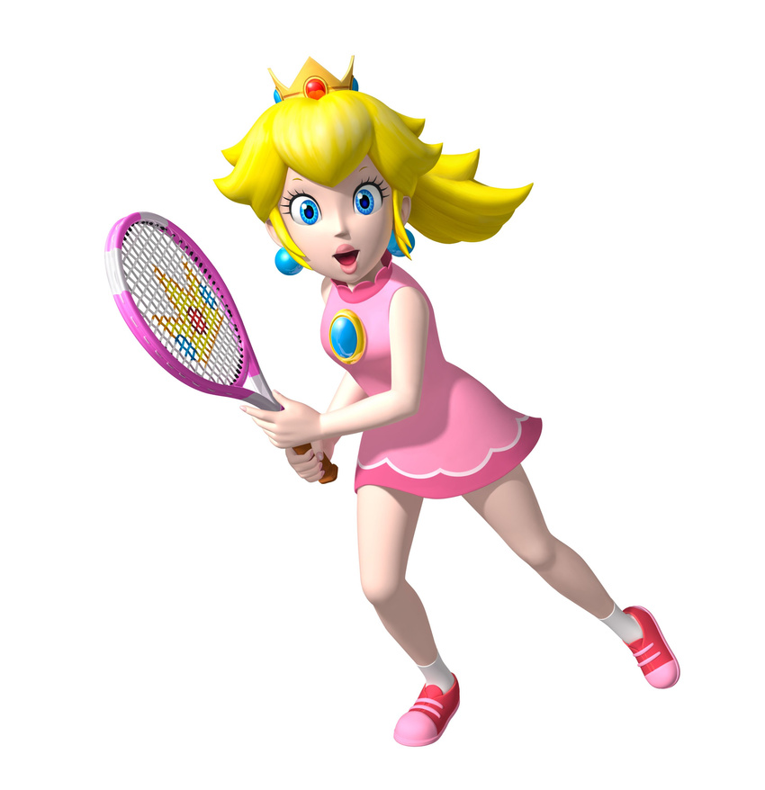 absurdres highres mario_(series) mario_tennis mario_tennis_open nintendo official_art princess_peach solo super_mario_bros.