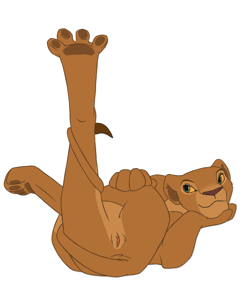 alpha_channel anatomically_correct anatomically_correct_pussy butt cute digitigrade disney feline feline_pussy female feral foot_focus hindpaw lion lying mammal nala nude on_back paws plain_background pussy raised_leg soles solo the_giant_hamster the_lion_king toes