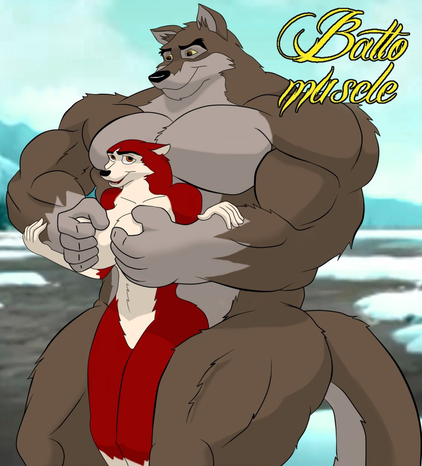 anthrofied balto balto_(film) canine duo female jenna male mammal mixuge muscles