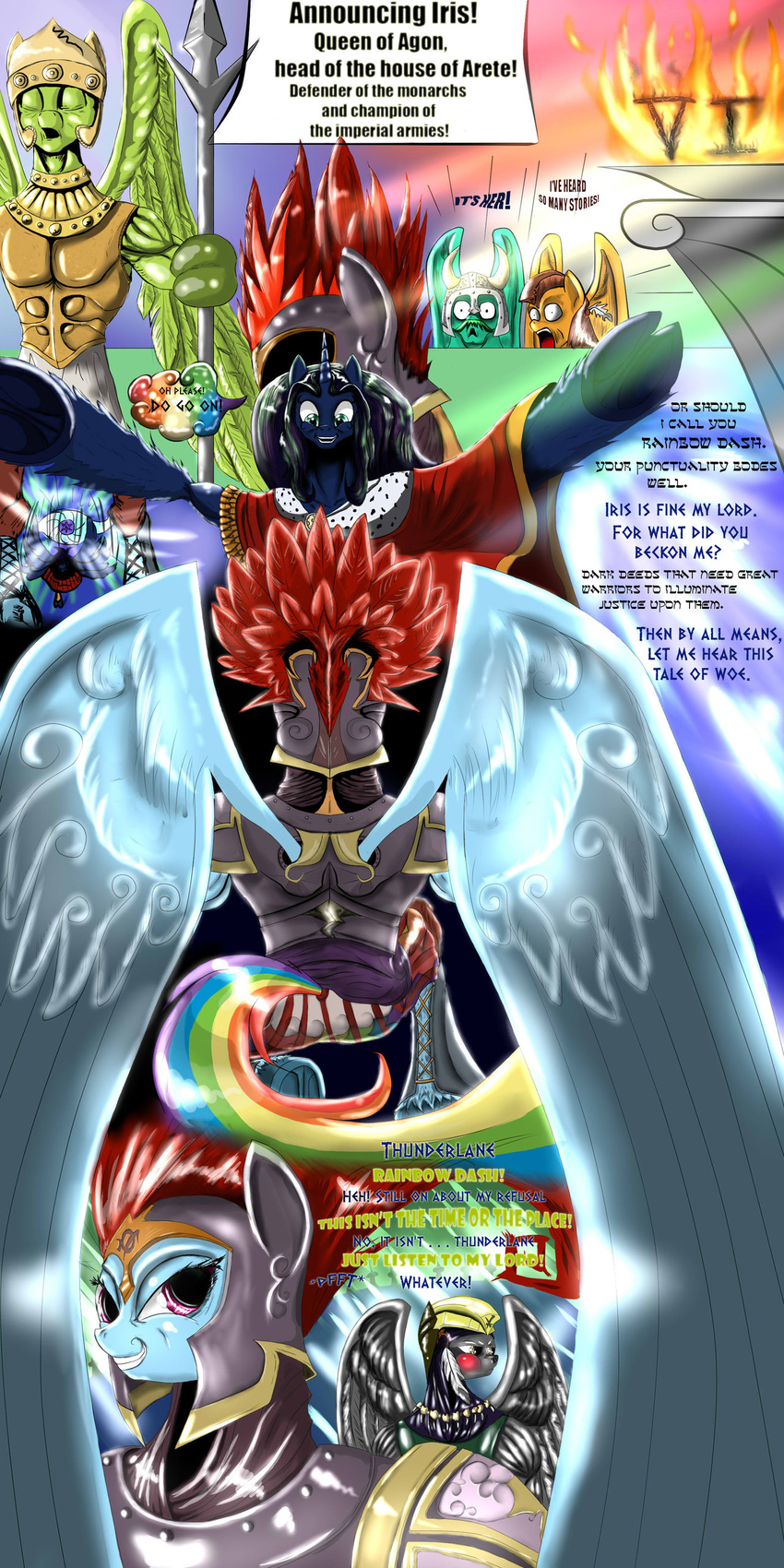 armor comic friendship_is_magic my_little_pony rainbow rainbow_dash_(mlp) shiny thunderlane_(mlp) wings