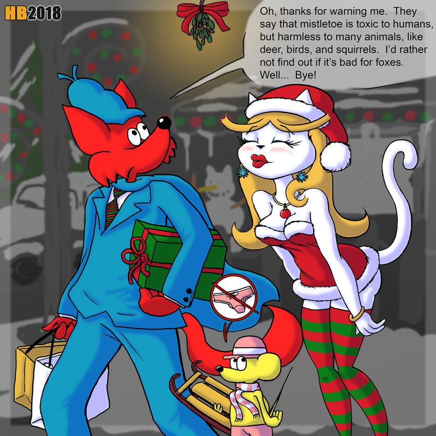 canine cassandra_cat cat christmas christmas_outfit commando feline female fox hentai_boy holidays male mammal max_mouse mouse rodent slylock_fox slylock_fox_&amp;_comics_for_kids