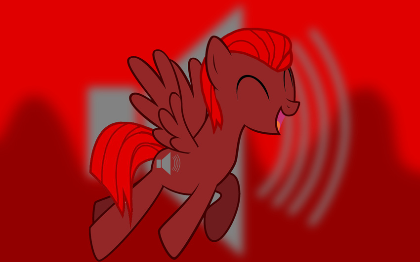 &lt;3 brony character cub cutie_mark equine eyes_closed glowflank glowflank_(fursona) glowy invalid_color male mammal mane my_little_pony open_mouth original_character pegasus red_theme solo spirit wings young