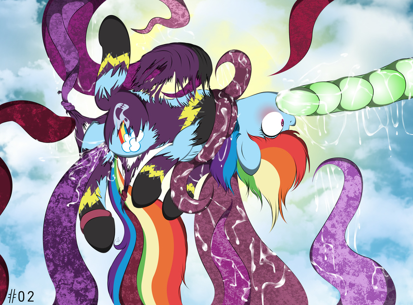 clothing cum cutie_mark equine female feral forced friendship_is_magic horse mammal my_little_pony penetration pony pussy rainbow_dash_(mlp) rape tentacle_rape tentacles torn_clothing undressing upside_down v-d-k