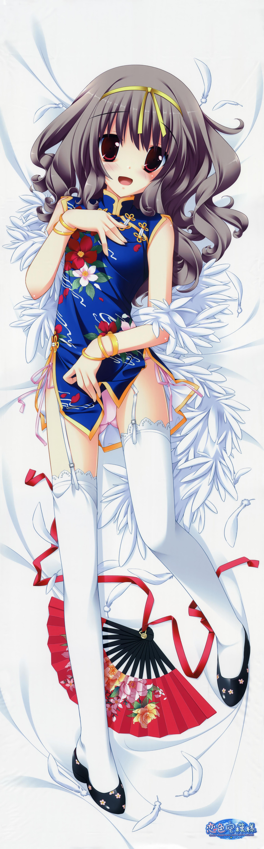 1girl absurdres dakimakura female highres koiiro_soramoyou long_hair long_image luchie nakanishi_aiko tall_image thighhighs