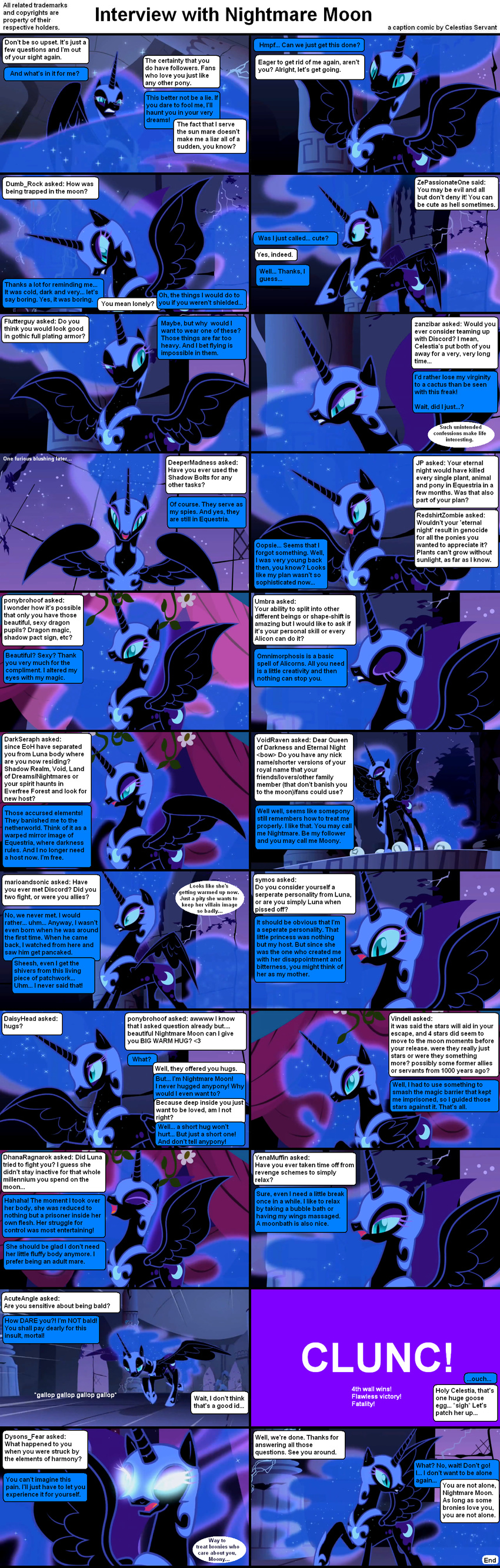 female feral friendship_is_magic interview my_little_pony nightmare_moon_(mlp) solo