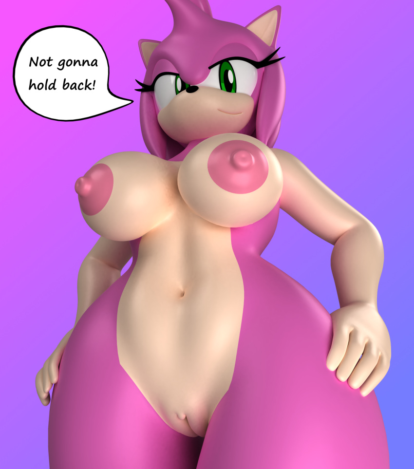 3d_(artwork) amy_rose anthro argos90 big_breasts blender_(software) blender_cycles breasts digital_media_(artwork) eulipotyphlan female genitals hair hedgehog hi_res mammal nipples pink_hair pussy sega solo sonic_the_hedgehog_(series)