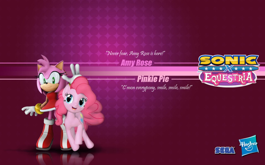 crossover equine female feral friendship_is_magic hedgehog horse mammal my_little_pony pinkie_pie_(mlp) pony sampson-the-anthro sega sonic_(series)