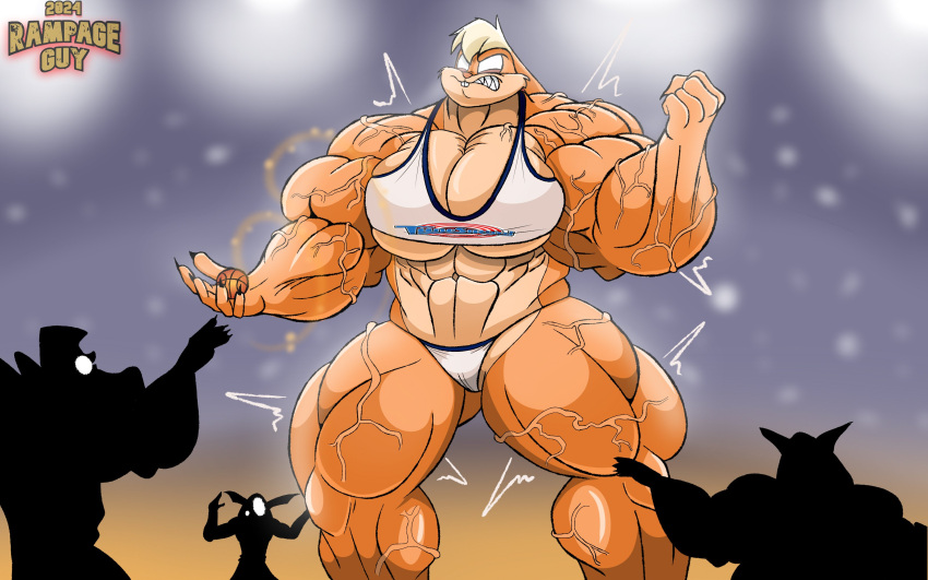 16:10 abs absurd_res ambiguous_gender anthro ball basketball_(ball) big_breasts big_muscles body_size_growth bra breast_expansion breasts camel_toe clothing expansion female fur growth hi_res huge_breasts huge_muscles huge_thighs hyper hyper_muscles lagomorph larger_female leporid lola_bunny looney_tunes mammal multicolored_body multicolored_fur muscle_growth muscular muscular_anthro muscular_arms muscular_female muscular_legs muscular_thighs orange_body orange_fur rabbit rampageguy size_difference size_transformation smaller_ambiguous solo sports_bra tan_body tan_fur thick_thighs tight_clothing transformation underwear vein veiny_muscles warner_brothers widescreen