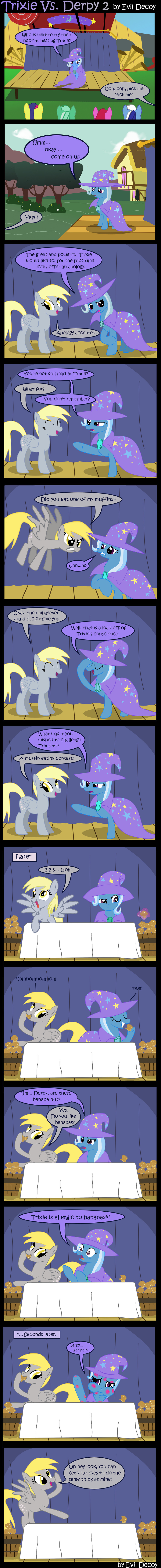 berry_punch_(mlp) blonde_hair bonbon_(mlp) bush cape colgate_(mlp) comic cutie_mark derpy_hooves_(mlp) eating equine evil-dec0y eyes_closed female feral food friendship_is_magic glowing hair hat horse house lyra_(mlp) lyra_heartstrings_(mlp) mammal muffin multi-colored_hair my_little_pony outside pegasus pony purple_eyes stage tree trixie_(mlp) two_tone_hair wings yellow_eyes