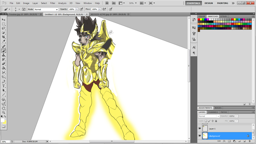 action canine helmet knights_of_the_zodiac male mammal photoshop pose saint_seiya solo voshiket wings wolf