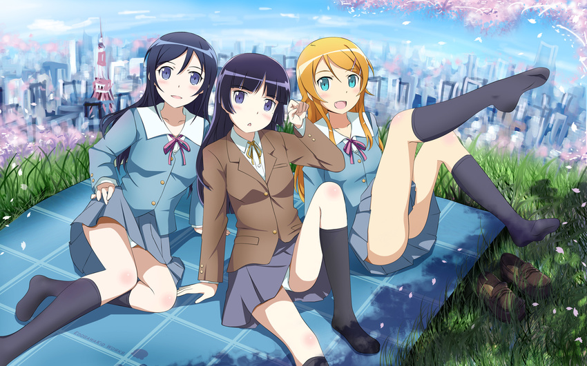 aragaki_ayase edogawakid gokou_ruri kousaka_kirino ore_no_imouto_ga_konnani_kawaii_wake_ga_nai pantsu seifuku