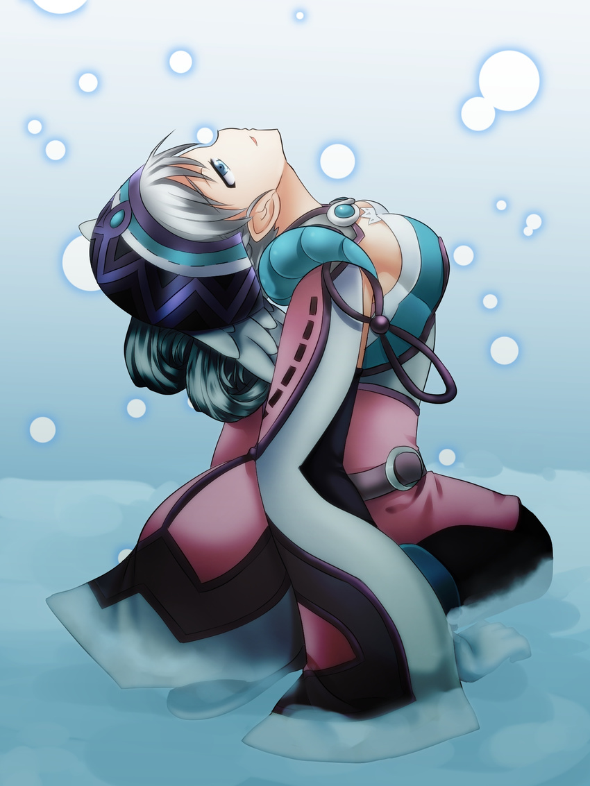 aburai_yui blue_eyes head_wings highres melia silver_hair sleeves_past_wrists solo xenoblade_(series) xenoblade_1