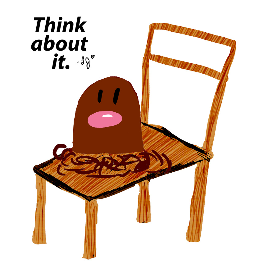 &lt;3 chair diglett diglett_on_a_chair dirt english_text humor nintendo plain_background pok&eacute;mon text thesunbird video_games what what_has_science_done white_background