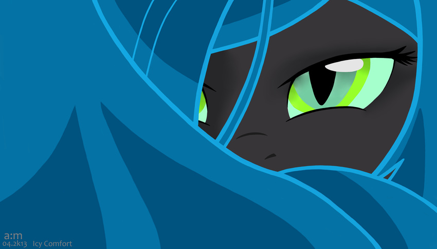 art.molados cat_eyes changeling equine female friendship_is_magic green_eyes hair horse mammal my_little_pony pony queen_chrysalis_(mlp) slit_pupils solo