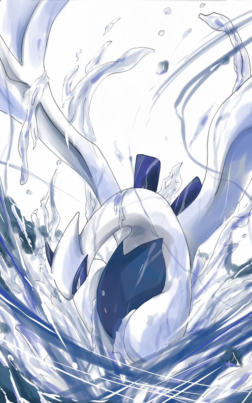 feral legendary_pok&#233;mon lugia nintendo plain_background pok&#233;mon pok&eacute;mon solo unknown_artist video_games white_background