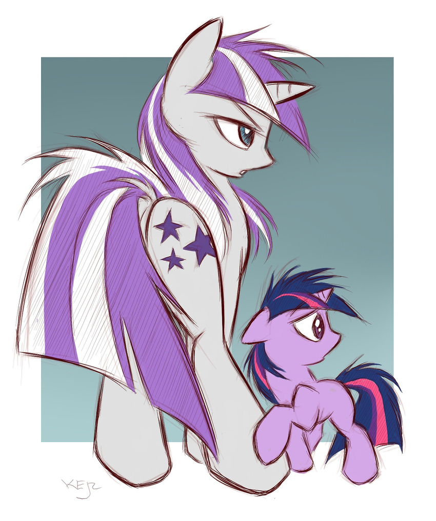 ambiguous_gender blue_eyes cub cutie_mark duo equine female feral friendship_is_magic fur hair hi_res horn horse kejzfox mammal mother_and_daughter my_little_pony parent pink_hair pony purple_eyes purple_fur purple_hair star_sparkle_(mlp) twilight_sparkle_(mlp) twilight_velvet_(mlp) two_tone_hair unicorn white_hair young