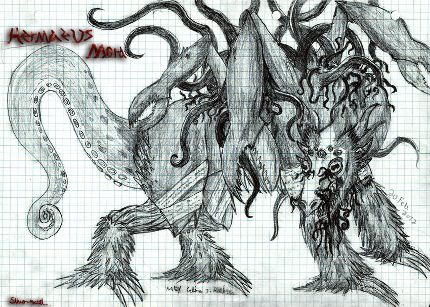 arthropod beast bethesda claws crab crustacean daedra daedric_prince demon dragon eyes faith fangs four_legs fur greyscale hermaeus_mora horn marine monochrome monster mosny multi_limb multiple_eyes nightmare_fuel pincers quadruped reptile scalie sketch teeth tentacles the_elder_scrolls_v:_skyrim traditional_media