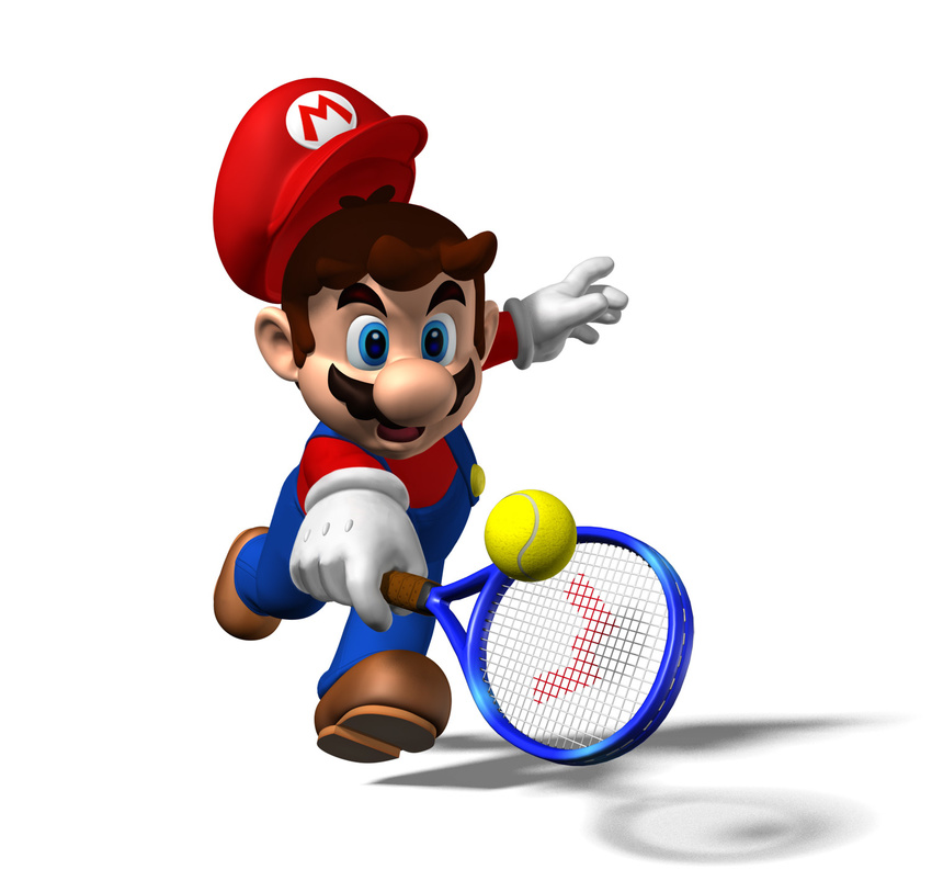 highres mario mario_(series) mario_tennis mario_tennis_gc nintendo official_art super_mario_bros.