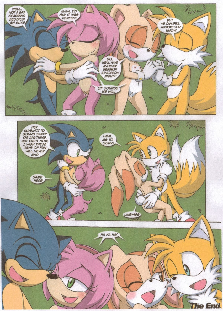 amy_rose anthro blue_eyes blush breasts brown_eyes comic cream_the_rabbit eyes_closed female flat_chested gloves green_eyes hedgehog male mammal one_eye_closed palcomix pussy sega sex sonic_(series) sonic_the_hedgehog