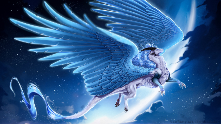 atmosphere big_(disambiguation) blue claws cloud cyan dark dragon elegant feathers fluffy flying hair hi_res huge illustration invalid_tag long mood moon mythological_creature mythological_scalie mythology paws planet rimlight scalie space star translucent wings