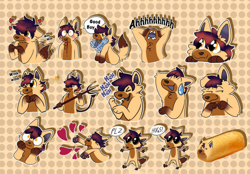 anthro canid canine male mammal skellyroon solo telegram_sticker
