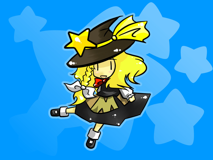 blonde_hair borisx chibi hat highres kirisame_marisa solo star touhou witch_hat |_|