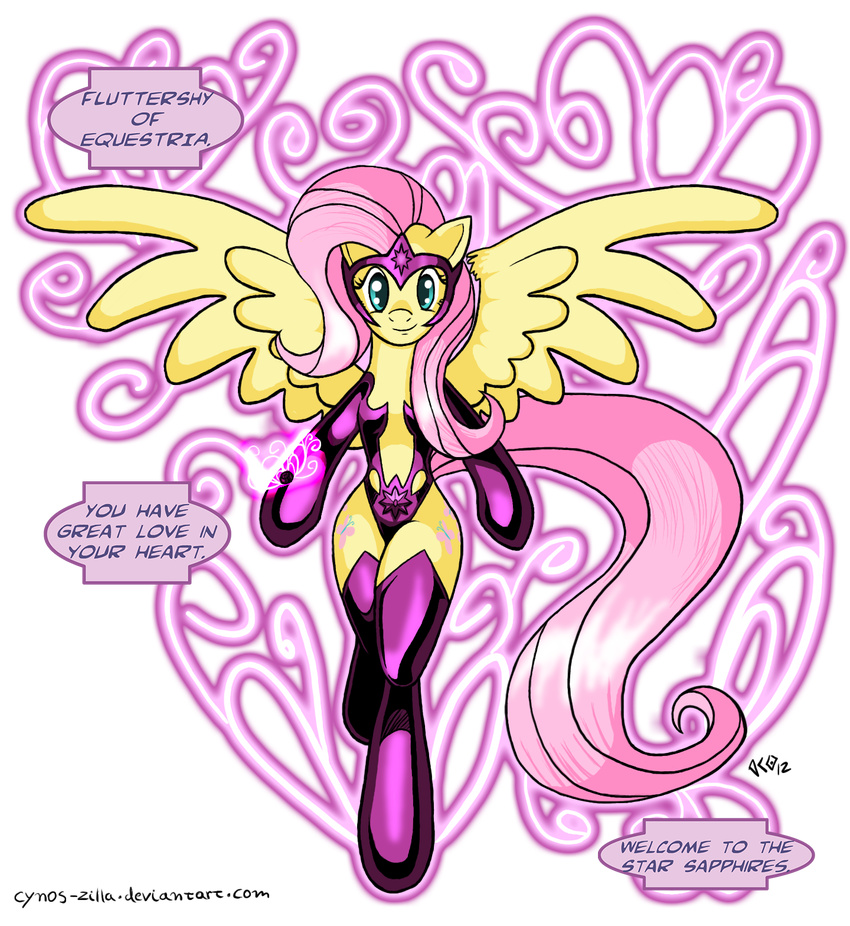 alpha_channel anthro anthrofied clothing crossover cynos-zilla english_text equine female fluttershy_(mlp) friendship_is_magic green_lantern green_lantern_(series) horse mammal my_little_pony pegasus pink_lantern plain_background pony ring signature smile solo star_sapphires text transparent_background wings