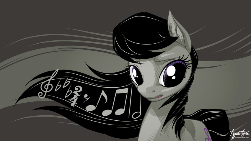 black_hair cutie_mark equine female feral friendship_is_magic hair horse looking_at_viewer mammal musical_note my_little_pony mysticalpha octavia_(mlp) pony purple_eyes solo