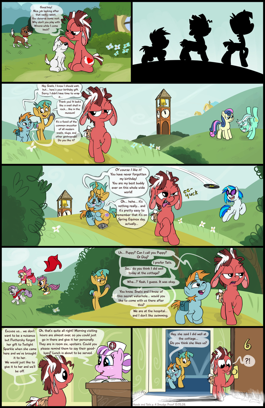 apple_bloom_(mlp) bag bonbon_(mlp) bull_running clothing comic cub cutie_mark cutie_mark_crusaders_(mlp) equine female feral friendship_is_magic group hair hand_stand hat heads_and_tails horn horse lyra_(mlp) lyra_heartstrings_(mlp) male mammal my_little_pony nurse_tenderheart_(mlp) original_character pegasus pony scootaloo_(mlp) smudge_proof snails_(mlp) snips_(mlp) sweetie_belle_(mlp) tails_(mlp) toreador two_tone_hair unicorn vinyl_scratch_(mlp) wings young