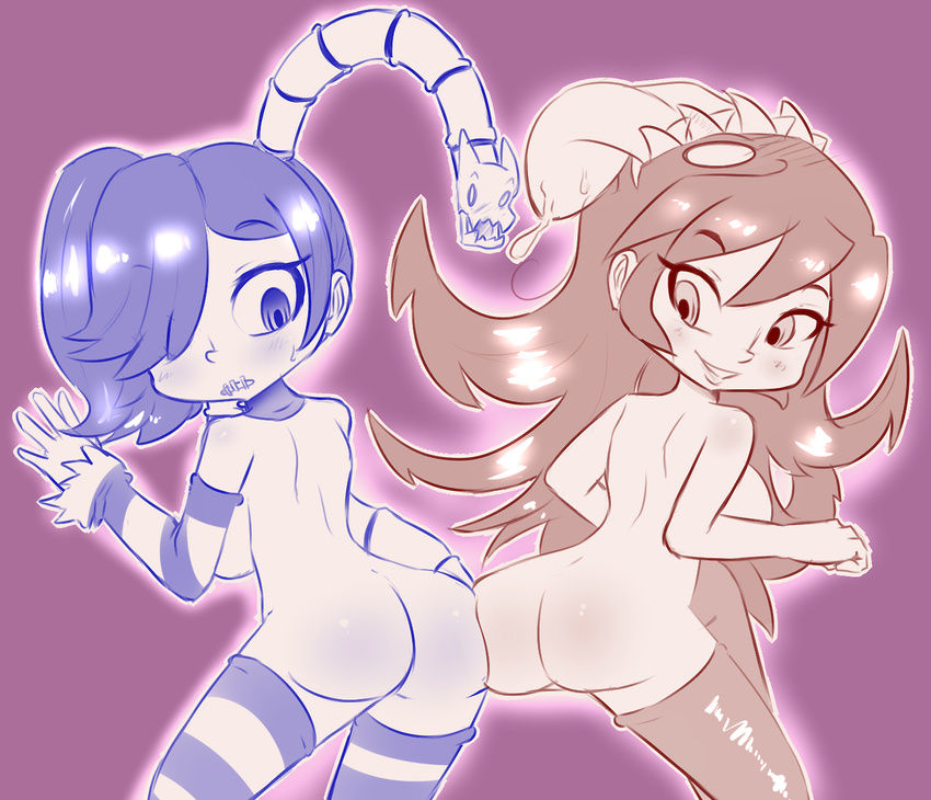 breasts butt female filia hearlesssoul lesbian leviathan leviathan_(skullgirls) samson skullgirls squigly