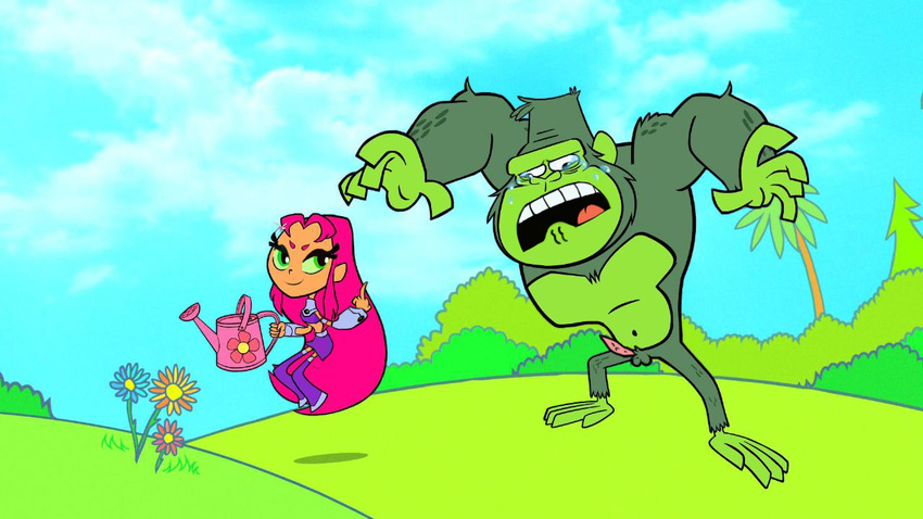 beast_boy schroeter starfire teen_titans teen_titans_go