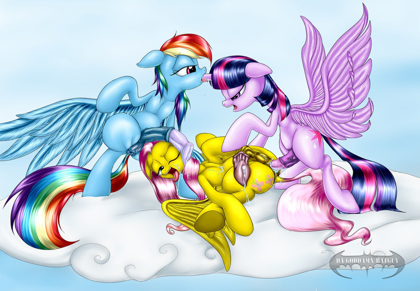 da_goddamn_batguy fluttershy friendship_is_magic my_little_pony rainbow_dash twilight_sparkle