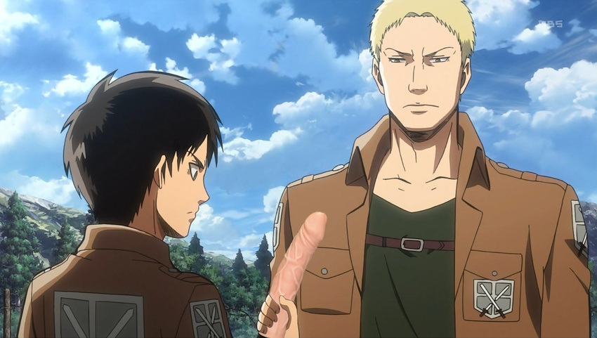 eren_jaeger reiner_braun shingeki_no_kyojin tagme