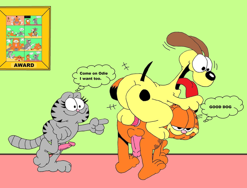 crossover garfield garfield_(character) jerry nermal odie tom tom_and_jerry