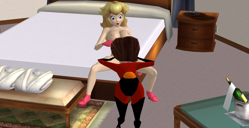 crossover helen_parr princess_peach residentlover2 super_mario_bros. the_incredibles