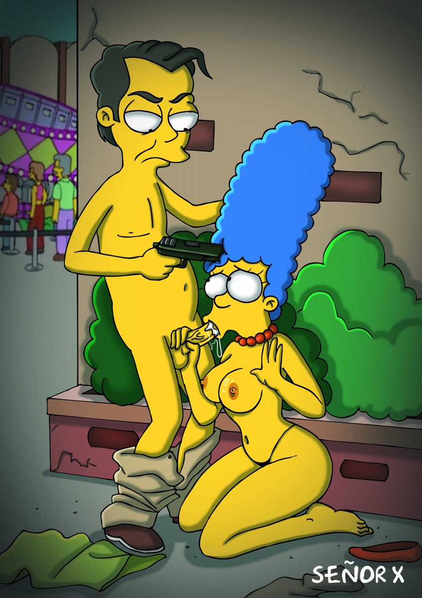 dwight_diddlehopper marge_simpson se&ntilde;or_x tagme the_simpsons