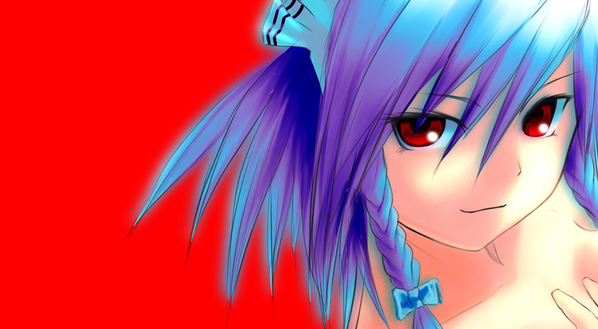 blue_hair braid face izayoi_sakuya onibi_(foxhound4185) red_eyes solo touhou