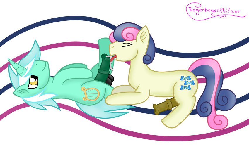 bonbon friendship_is_magic lyra_heartstrings my_little_pony regenbogenflitzer rule_63