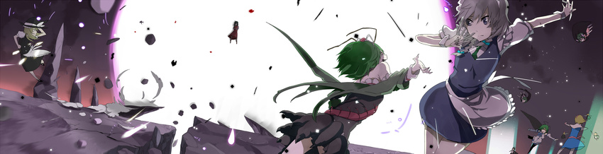 alice_margatroid bad_id bad_pixiv_id battle clone dark_persona highres izayoi_sakuya kazami_yuuka kirisame_marisa multiple_girls princess_wriggle saitou_yuu touhou wriggle_nightbug